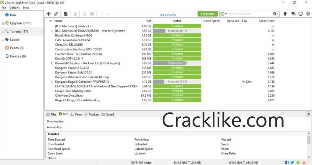 uTorrent Pro 3.5.5 Crack Build 46543 For PC Free Download 2023