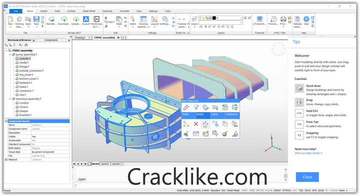 Bricsys BricsCAD Catia 22.2 Crack Latest Version Plus License Key Free Download 2022