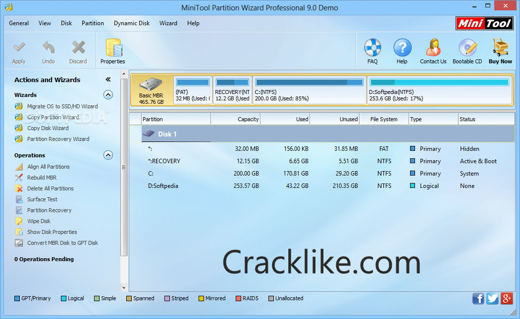 instal MiniTool Partition Wizard Pro / Free 12.8