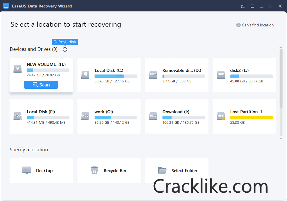 EaseUS Data Recovery Wizard 14.5.0 Crack With License Key Download 2022